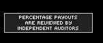 A badge shown on the operator site reading: percentage payouts are reviewed by independent auditors